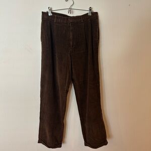 Men's Dark Brown Corduroy Pants - Classic Ribbed Trousers